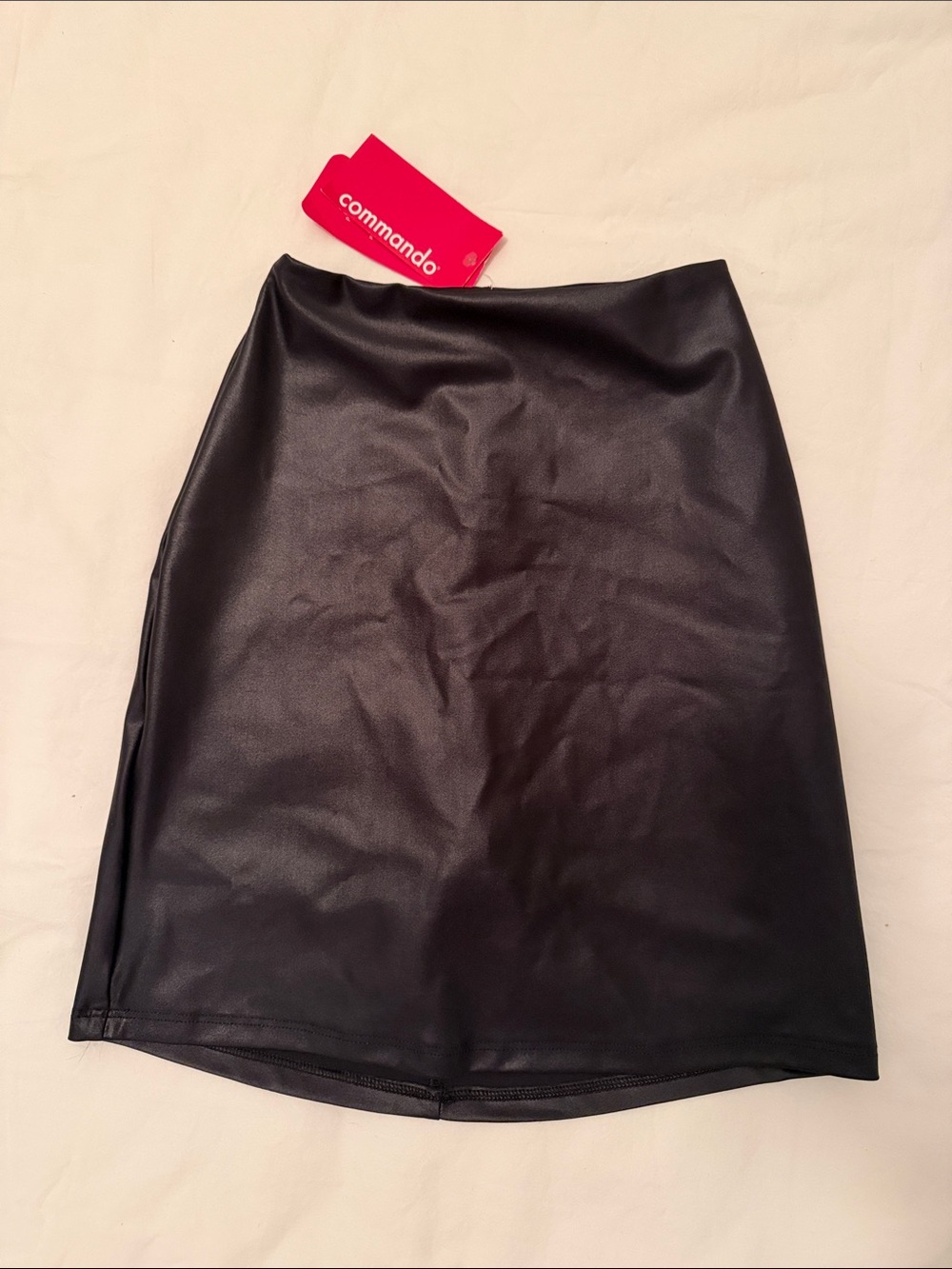 Commando Black Faux Leather High-Waist Mini Skirt XS NWT